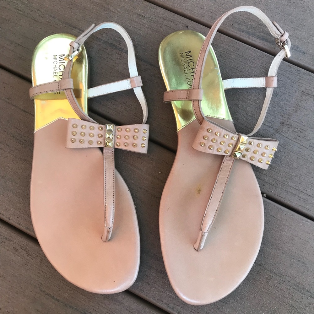Michael Kors Devin Stud-Bow Sandal